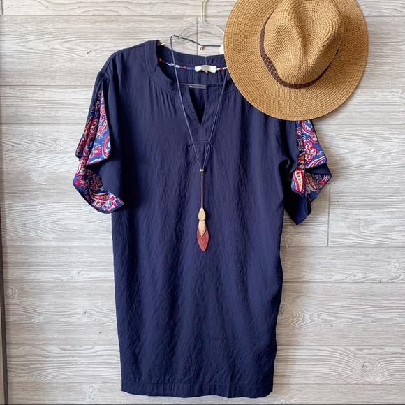 Happy Vibes Tunic Dress with Paisley Lining - Picture 3 of 4